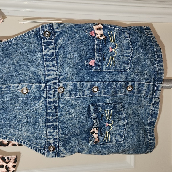 2 PC Jumper Set. Kitty Cat Denim & Animal Print Set. NWT Mix n Match Style! - Picture 8 of 16